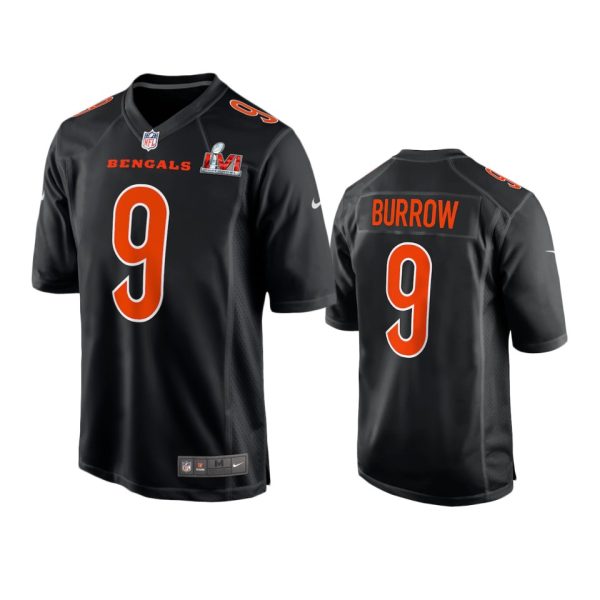 Cincinnati Bengals Joe Burrow Super Bowl LVI Black Fashion Limited Jersey Cincinnati Bengals Joe Burrow Super Bowl LVI Black Fashion Limited Jersey