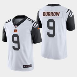 Cincinnati Bengals Joe Burrow White Color Rush Limited Jersey