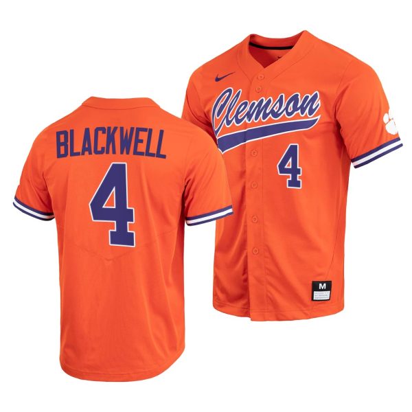 Clemson Tigers Benjamin Blackwell College Baseball Jersey Orange Clemson Tigers Benjamin Blackwell College Baseball Jersey Orange