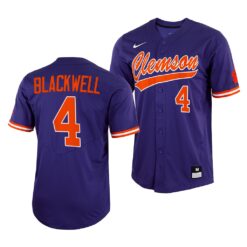 Clemson Tigers Benjamin Blackwell College Baseball Jersey Purple