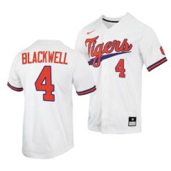 Clemson Tigers Benjamin Blackwell College Baseball Jersey White