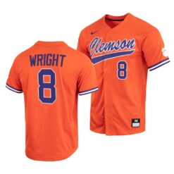 Clemson Tigers Blake Wright College Baseball Jersey Orange