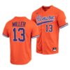 Clemson Tigers Brad Miller College Baseball Jersey Purple