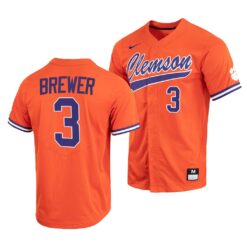 Clemson Tigers Dylan Brewer College Baseball Jersey Orange