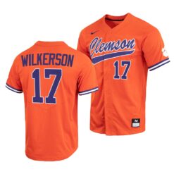 Clemson Tigers Stevie Wilkerson College Baseball Jersey Orange