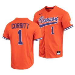 Clemson Tigers Tyler Corbitt College Baseball Jersey Orange