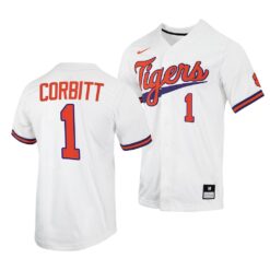 Clemson Tigers Tyler Corbitt College Baseball Jersey White
