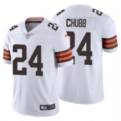 Cleveland Browns Nick Chubb White Limited Jersey