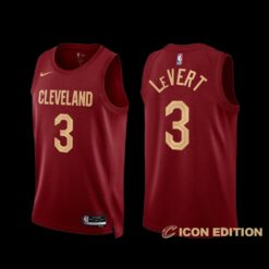 Cleveland Cavaliers Caris LeVert 2022-23 Icon Edition Jersey Wine