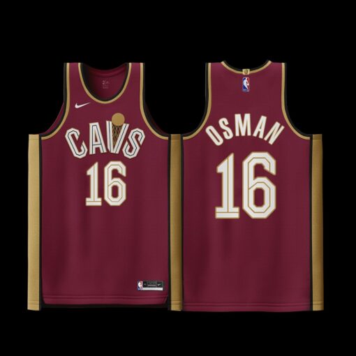 Cleveland Cavaliers Cedi Osman Icon Edition Maroon Jersey