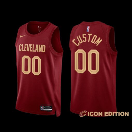 Cleveland Cavaliers Custom 2022-23 Icon Edition Jersey Wine