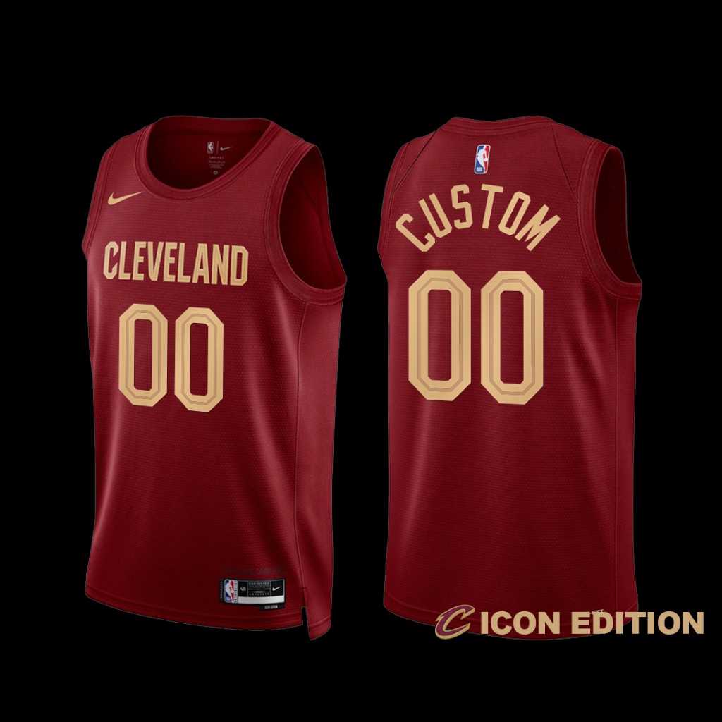 Cleveland Cavaliers Custom 2022-23 Icon Edition Jersey Wine Cleveland Cavaliers Custom 2022-23 Icon Edition Jersey Wine