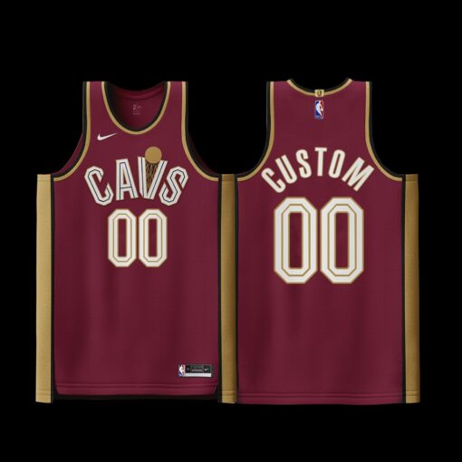 Cleveland Cavaliers Custom Maroon Jersey Icon Edition
