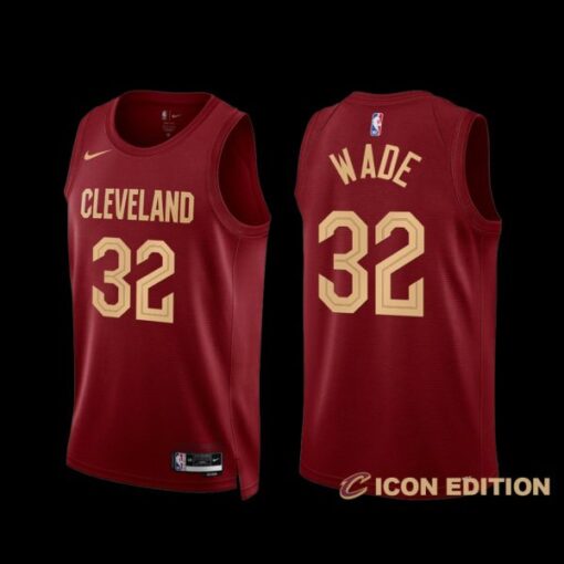 Cleveland Cavaliers Dean Wade 2022-23 Icon Edition Jersey Wine