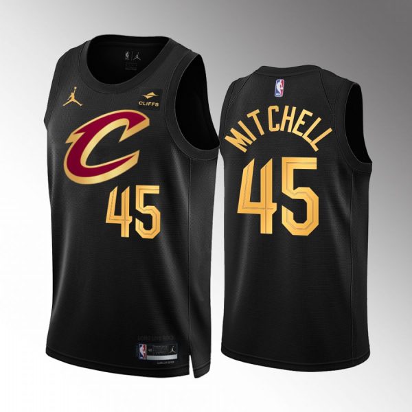 Cleveland Cavaliers Donovan Mitchell 2022-23 Black Statement Edition Jersey Cleveland Cavaliers Donovan Mitchell 2022-23 Black Statement Edition Jersey