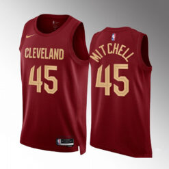 Cleveland Cavaliers Donovan Mitchell 2022-23 Wine Icon Edition Jersey