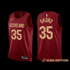 Cleveland Cavaliers Isaac Okoro 2022-23 Icon Edition Jersey Wine