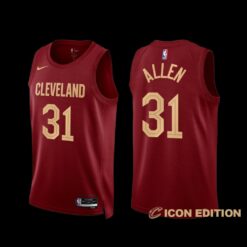 Cleveland Cavaliers Jarrett Allen 2022-23 Icon Edition Jersey Wine