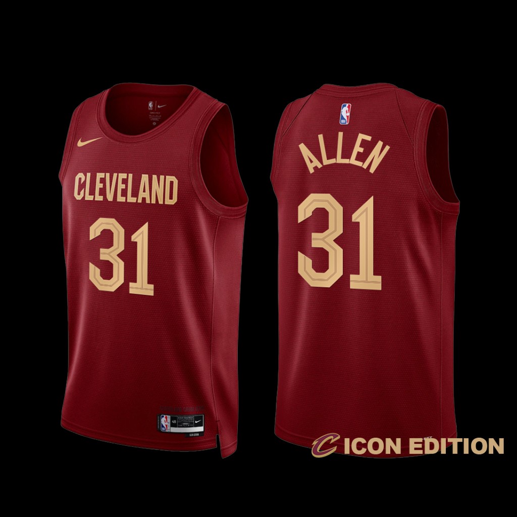 Cleveland Cavaliers Jarrett Allen 2022-23 Icon Edition Jersey Wine Cleveland Cavaliers Jarrett Allen 2022-23 Icon Edition Jersey Wine