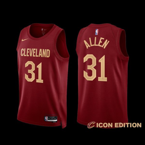 Cleveland Cavaliers Jarrett Allen 2022-23 Icon Edition Jersey Wine Cleveland Cavaliers Jarrett Allen 2022-23 Icon Edition Jersey Wine