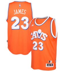 Cleveland Cavaliers LeBron James Orange Throwback Jersey