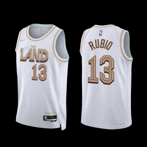 Cleveland Cavaliers Ricky Rubio 2022-23 City Edition Jersey White Cleveland Cavaliers Ricky Rubio 2022-23 City Edition Jersey White