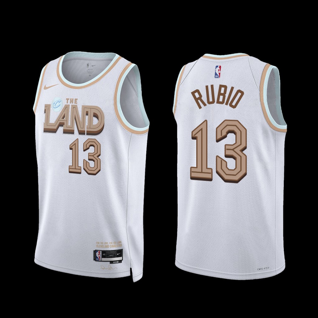 Cleveland Cavaliers Ricky Rubio 2022-23 City Edition Jersey White Cleveland Cavaliers Ricky Rubio 2022-23 City Edition Jersey White