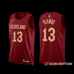 Cleveland Cavaliers Ricky Rubio 2022-23 Icon Edition Jersey Wine