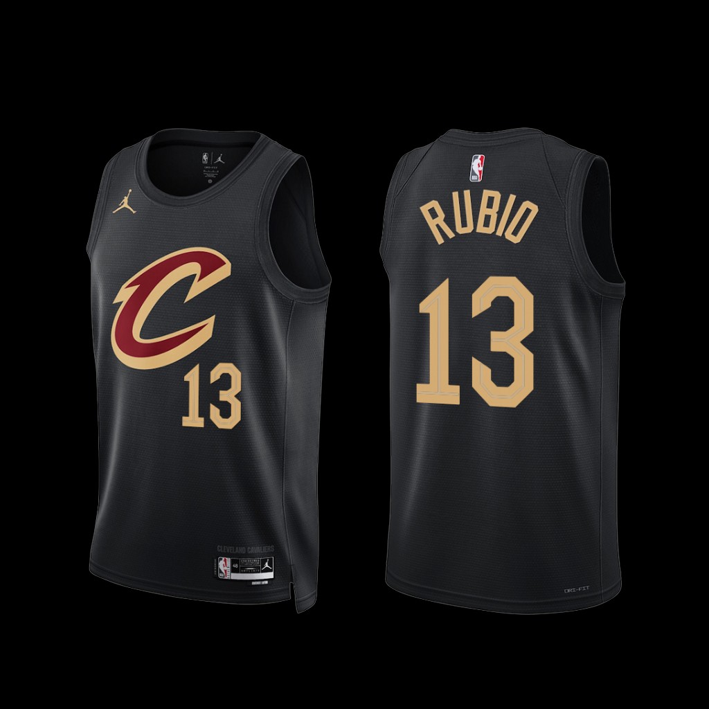 Cleveland Cavaliers Ricky Rubio 2022-23 Statement Edition Jersey Black Cleveland Cavaliers Ricky Rubio 2022-23 Statement Edition Jersey Black