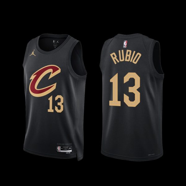 Cleveland Cavaliers Ricky Rubio 2022-23 Statement Edition Jersey Black Cleveland Cavaliers Ricky Rubio 2022-23 Statement Edition Jersey Black