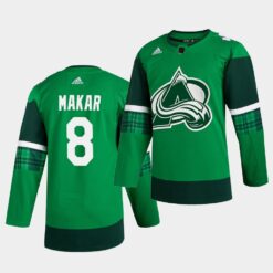 Colorado Avalanche Cale Makar St. Patrick’s Day Player Green Jersey