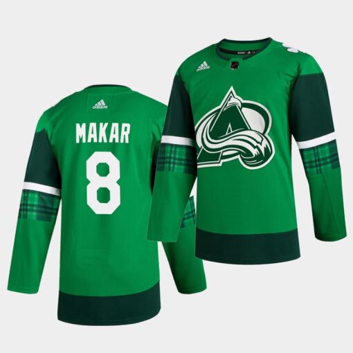 Colorado Avalanche Cale Makar St. Patrick’s Day Player Green Jersey