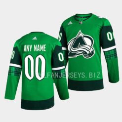 Colorado Avalanche Custom 2023 St. Patricks Day Green Jersey
