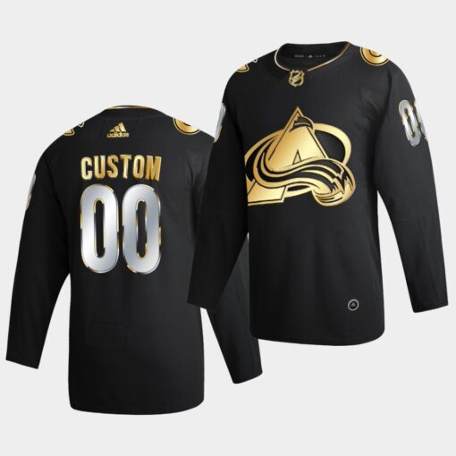 Colorado Avalanche Custom Golden Edition Limited Black Jersey