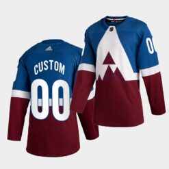 Colorado Avalanche Custom Stadium Series Blue Jersey