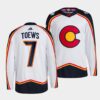 Colorado Avalanche Devon Toews Road White Jersey