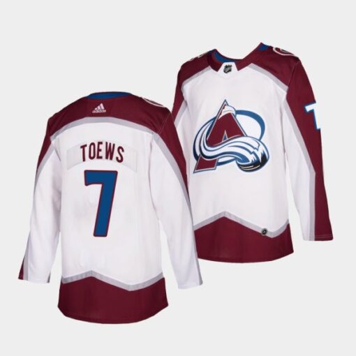 Colorado Avalanche Devon Toews Road White Jersey