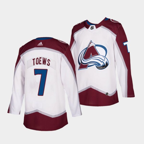 Colorado Avalanche Devon Toews Road White Jersey Colorado Avalanche Devon Toews Road White Jersey