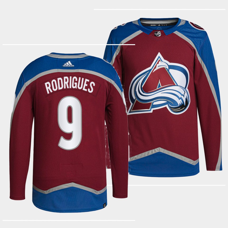 Colorado Avalanche Evan Rodrigues 2022-23 Burgundy Home Jersey Colorado Avalanche Evan Rodrigues 2022-23 Burgundy Home Jersey