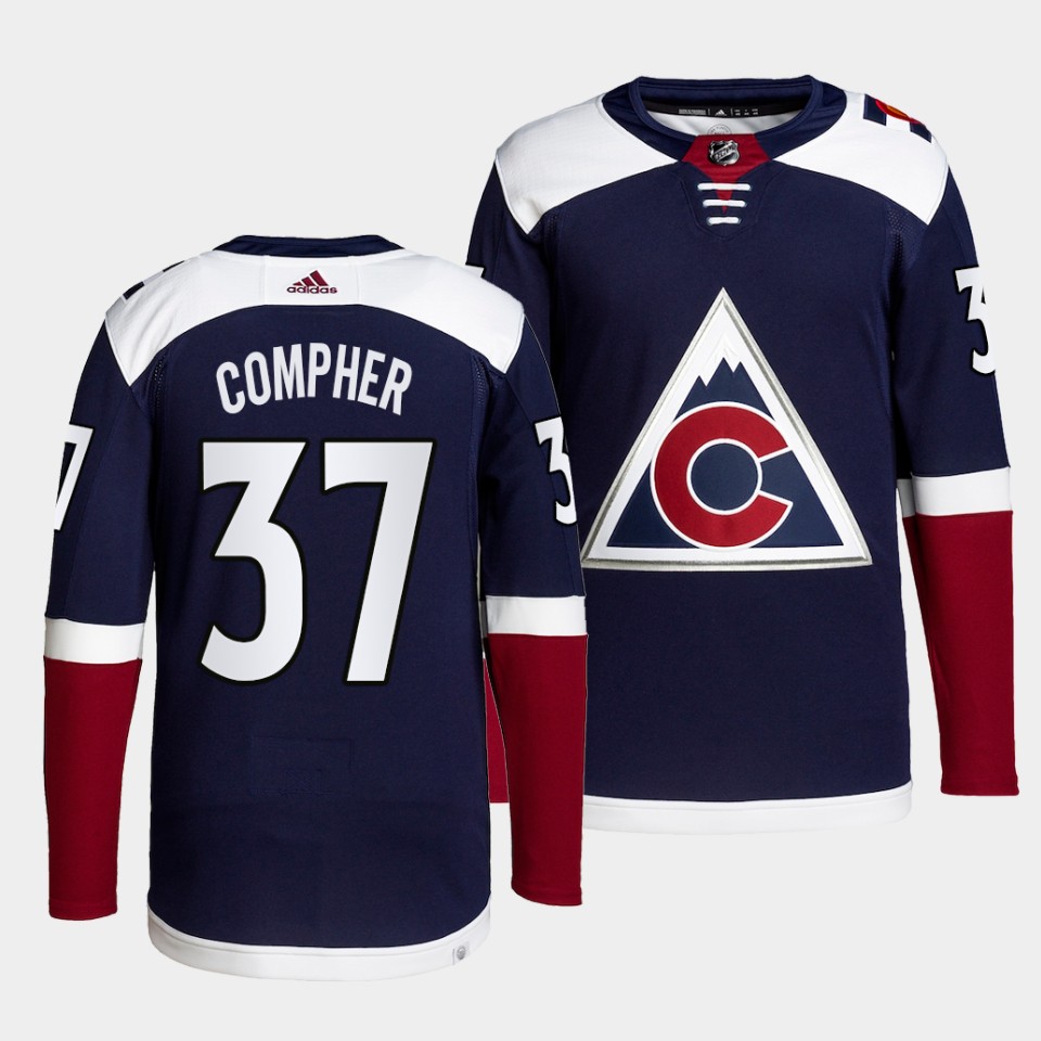 Colorado Avalanche J.T. Compher Alternate Navy Jersey Colorado Avalanche J.T. Compher Alternate Navy Jersey