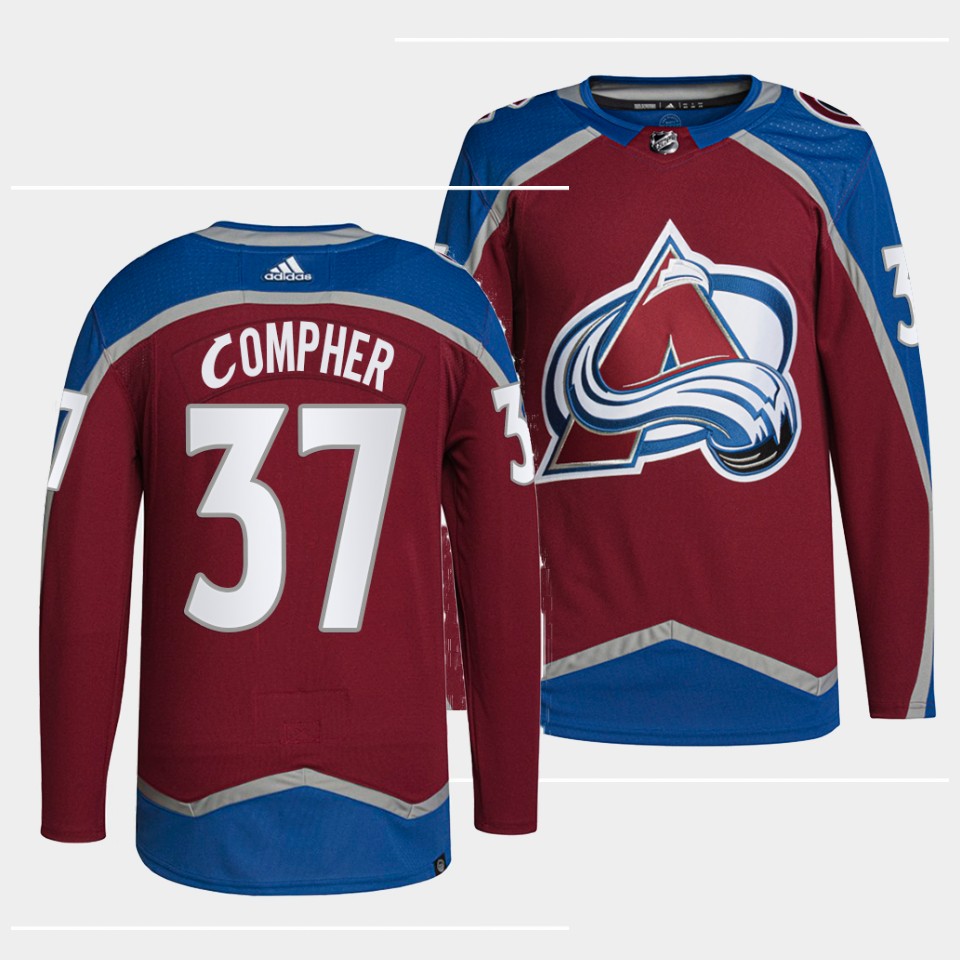 Colorado Avalanche J.T. Compher Home Burgundy Jersey Colorado Avalanche J.T. Compher Home Burgundy Jersey