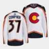 Colorado Avalanche Logan O’Connor Away White Jersey