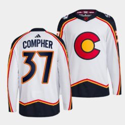 Colorado Avalanche J.T. Compher Reverse Retro White Jersey