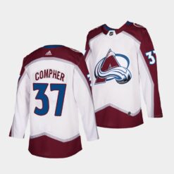 Colorado Avalanche J.T. Compher Road White Jersey