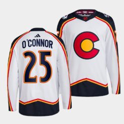 Colorado Avalanche Logan O’Connor Reverse Retro White Jersey