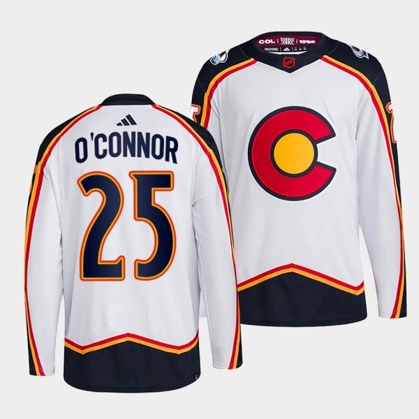 Colorado Avalanche Logan O'Connor Reverse Retro White Jersey Colorado Avalanche Logan O'Connor Reverse Retro White Jersey