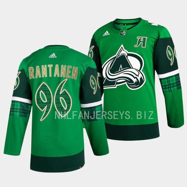 Colorado Avalanche Mikko Rantanen 2023 St. Patricks Day Green Jersey Colorado Avalanche Mikko Rantanen 2023 St. Patricks Day Green Jersey