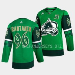 Colorado Avalanche Mikko Rantanen 2023 St. Patricks Day Green Jersey