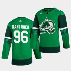 Colorado Avalanche Mikko Rantanen St. Patrick’s Day Player Green Jersey