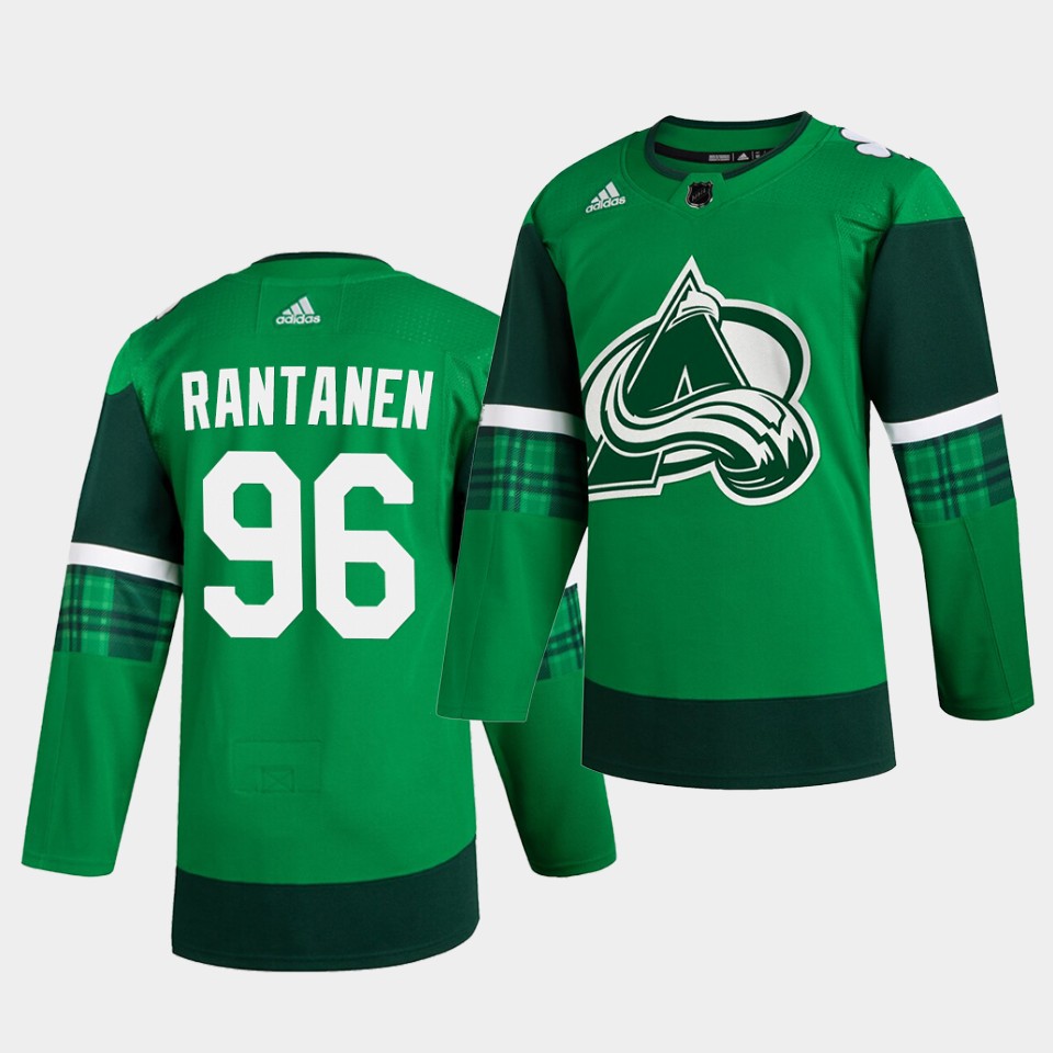 Colorado Avalanche Mikko Rantanen St. Patrick's Day Player Green Jersey Colorado Avalanche Mikko Rantanen St. Patrick's Day Player Green Jersey